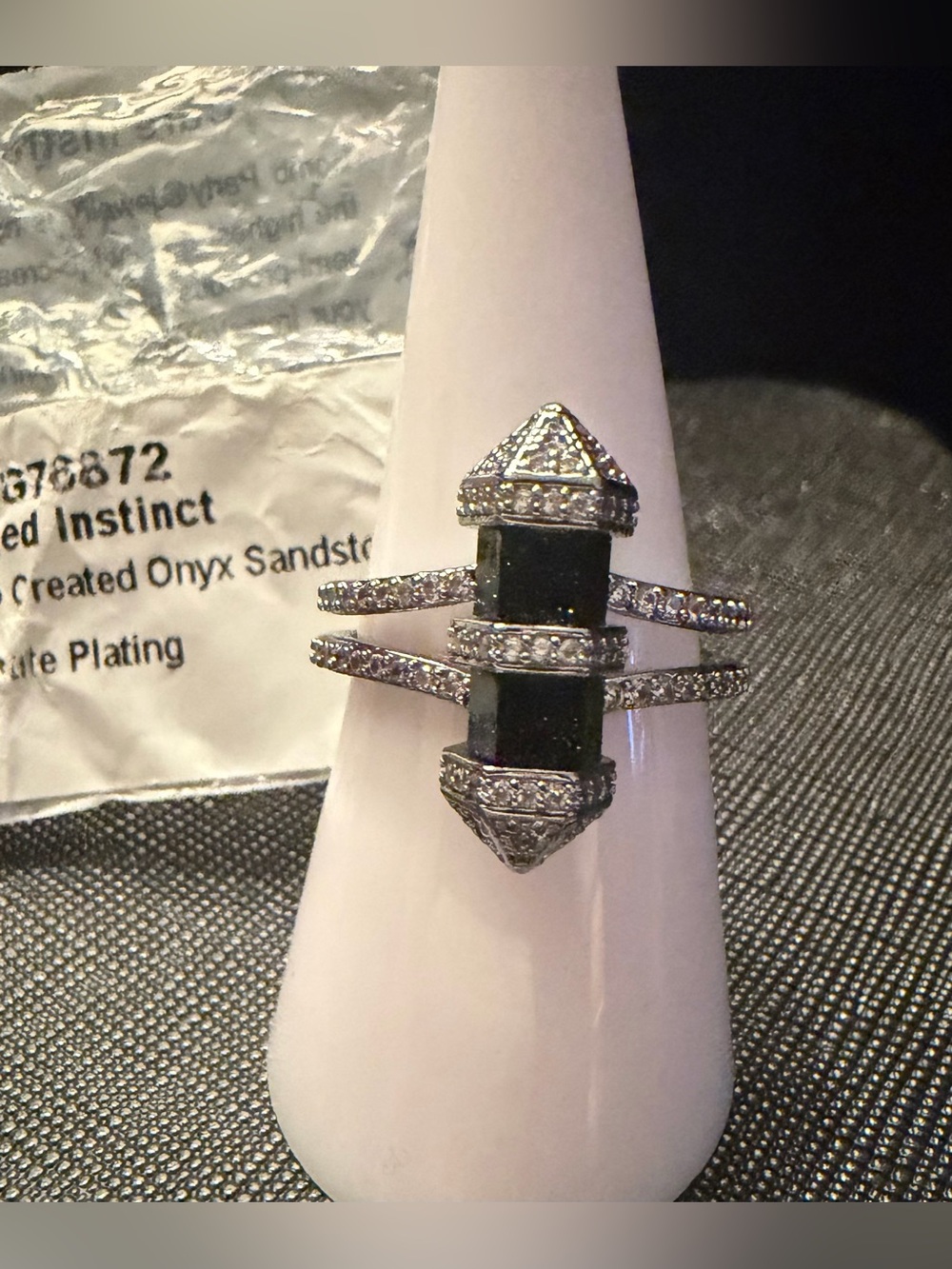 BP RG76872 Untamed Onyx Sandstone Hematite ring Size 8